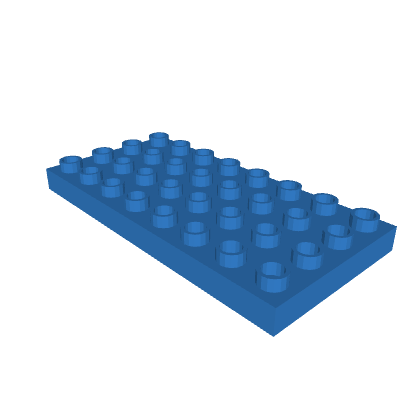 Lego Duplo Plate Blue 4 x 8 Studs