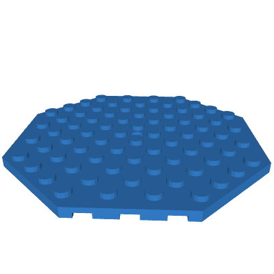 Plate 10 x 10 Octagonal with Hole and Snapstud compatible brick - PrintableBricks.com